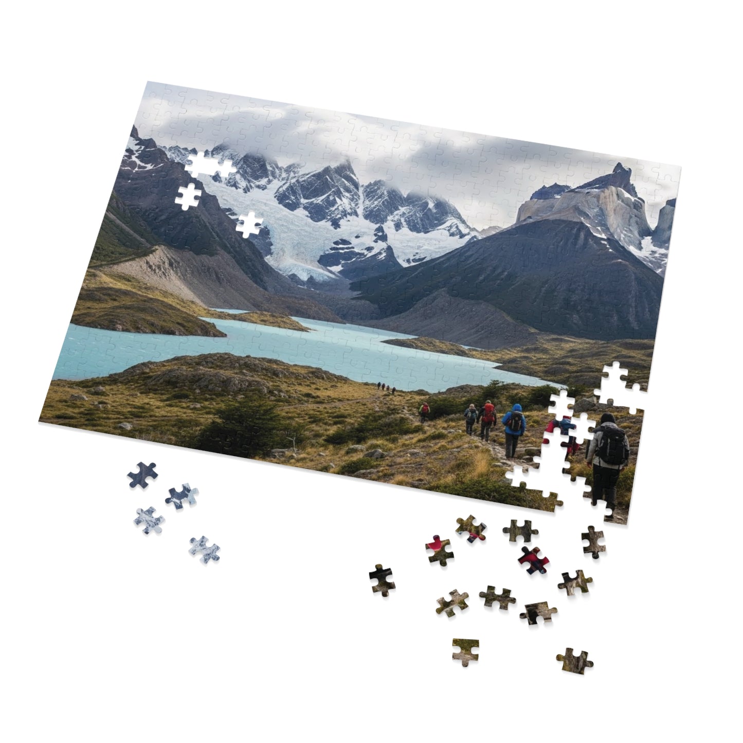Patagonia Jigsaw Puzzle 🏔️ Turquoise Glacial Lake, Cuernos Peaks & Epic Hiking Landscape