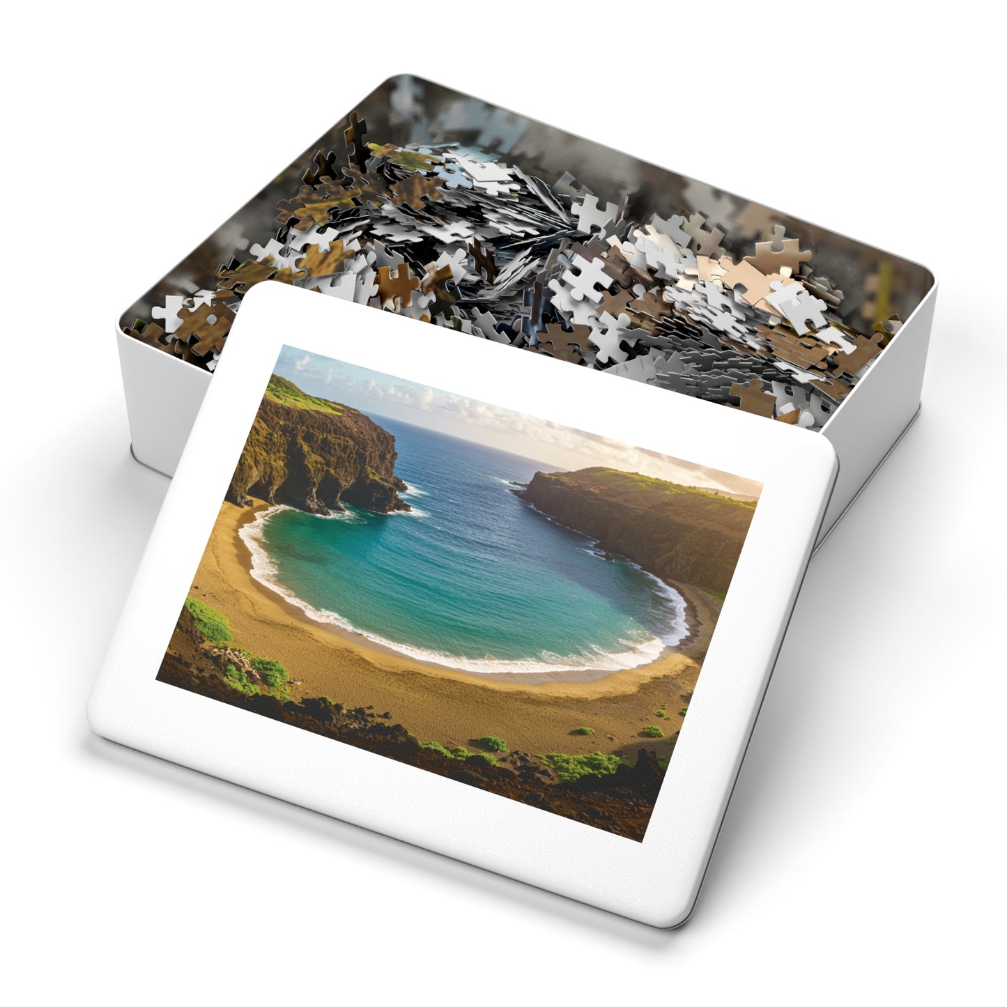 110, 252, 500, 1000, 2000 Oceanfront Escape Puzzle, Scenic Beach Jigsaw Puzzle, Golden Cove Sunset Puzzle, Tropical Beach Panorama Puzzle, Sun-Kissed Shores Puzzle