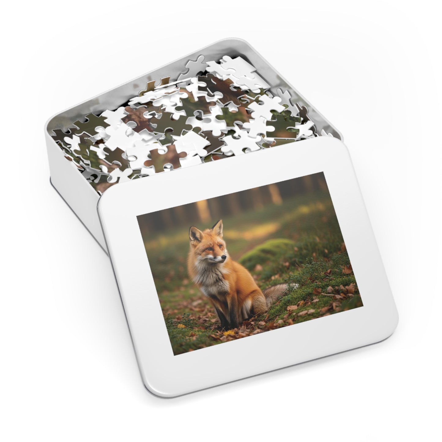 Red Fox Woodland Jigsaw Puzzle Forest Wildlife Nature Art Scene