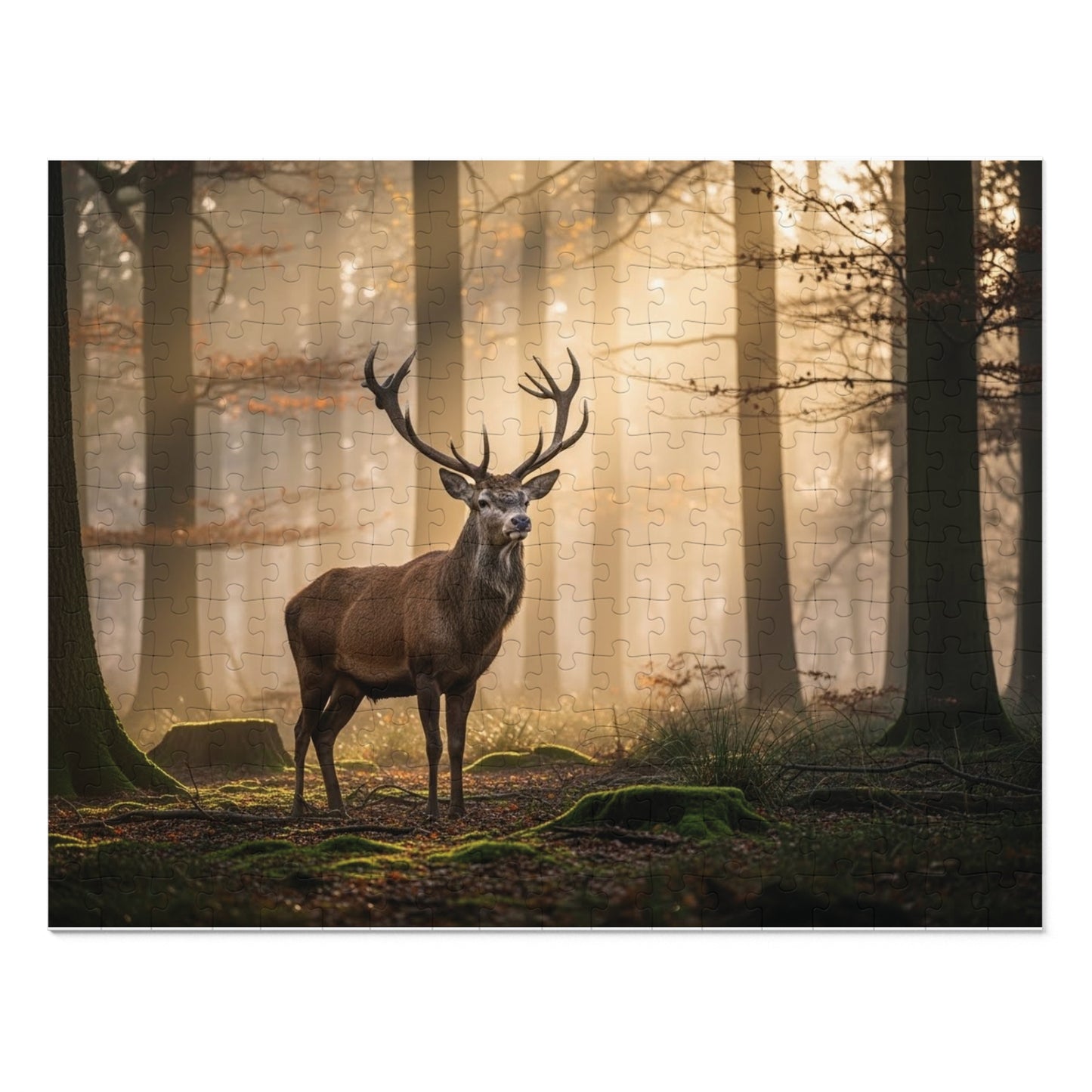 Stag Forest Jigsaw Puzzle Woodland Deer Nature Wildlife Art