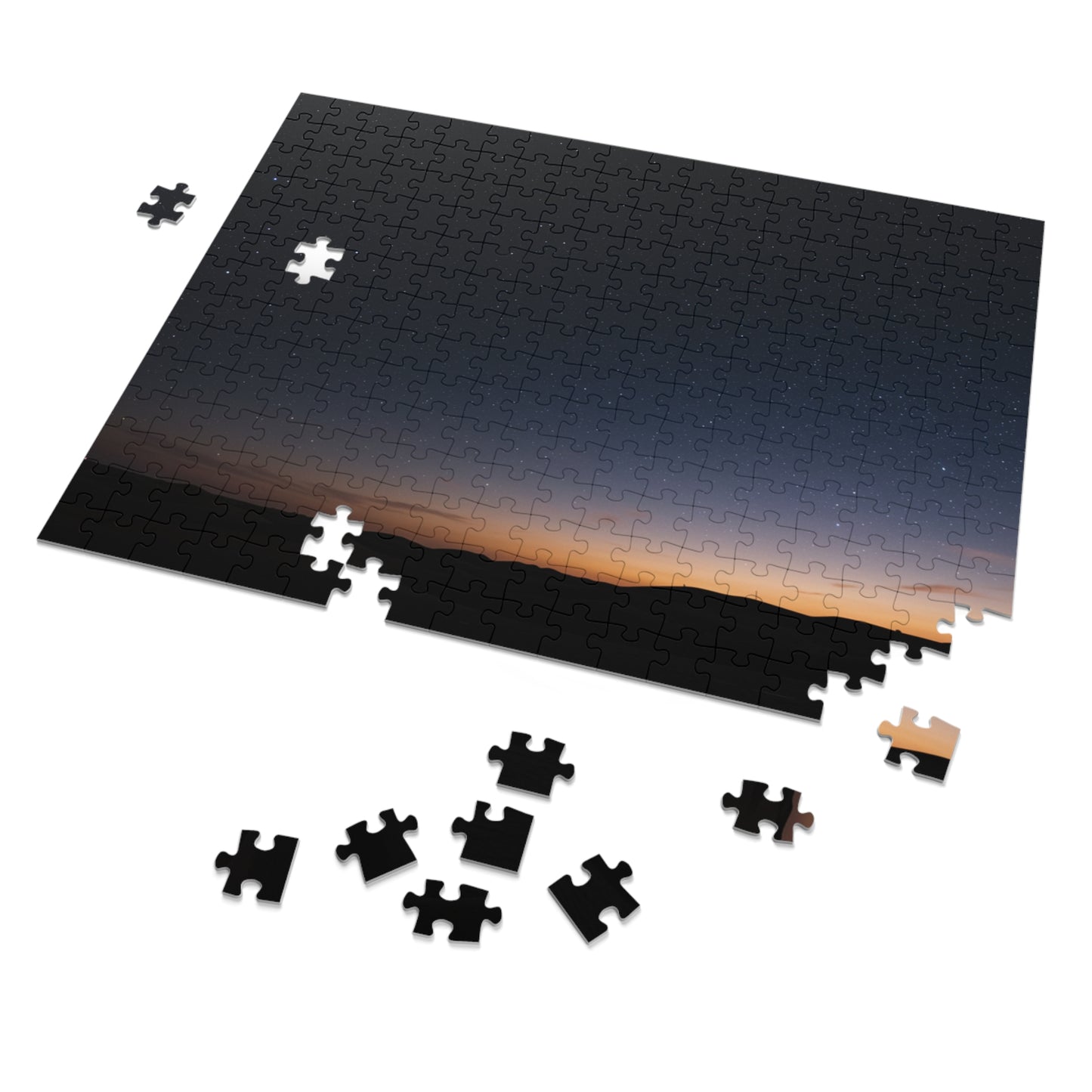 110, 252, 500, 1000, 2000 Starry Night Jigsaw Puzzle with Metal Tin, Desert Night Sky Puzzle, Stargazing Puzzle, Peaceful Landscape Puzzle