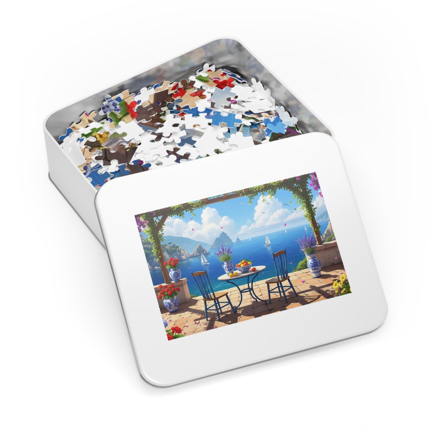 Mediterranean Balcony View Jigsaw Puzzle
