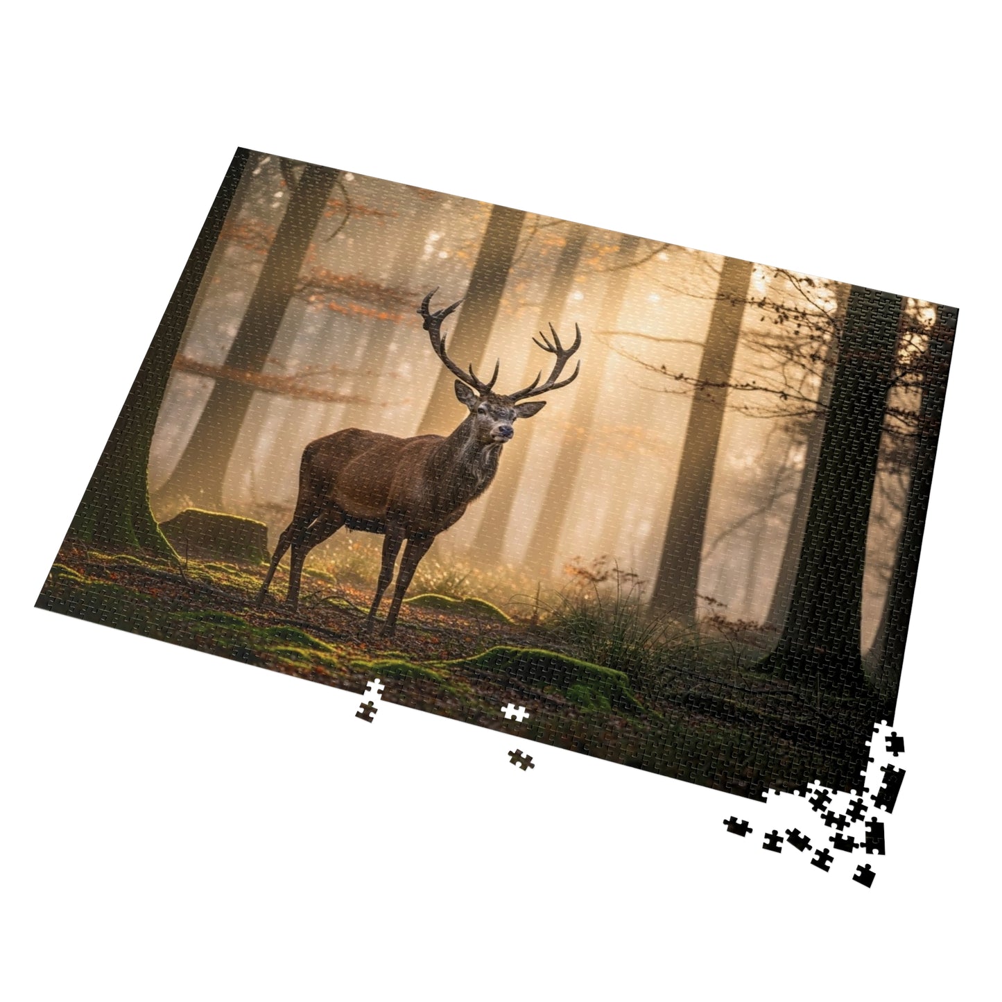 Stag Forest Jigsaw Puzzle Woodland Deer Nature Wildlife Art
