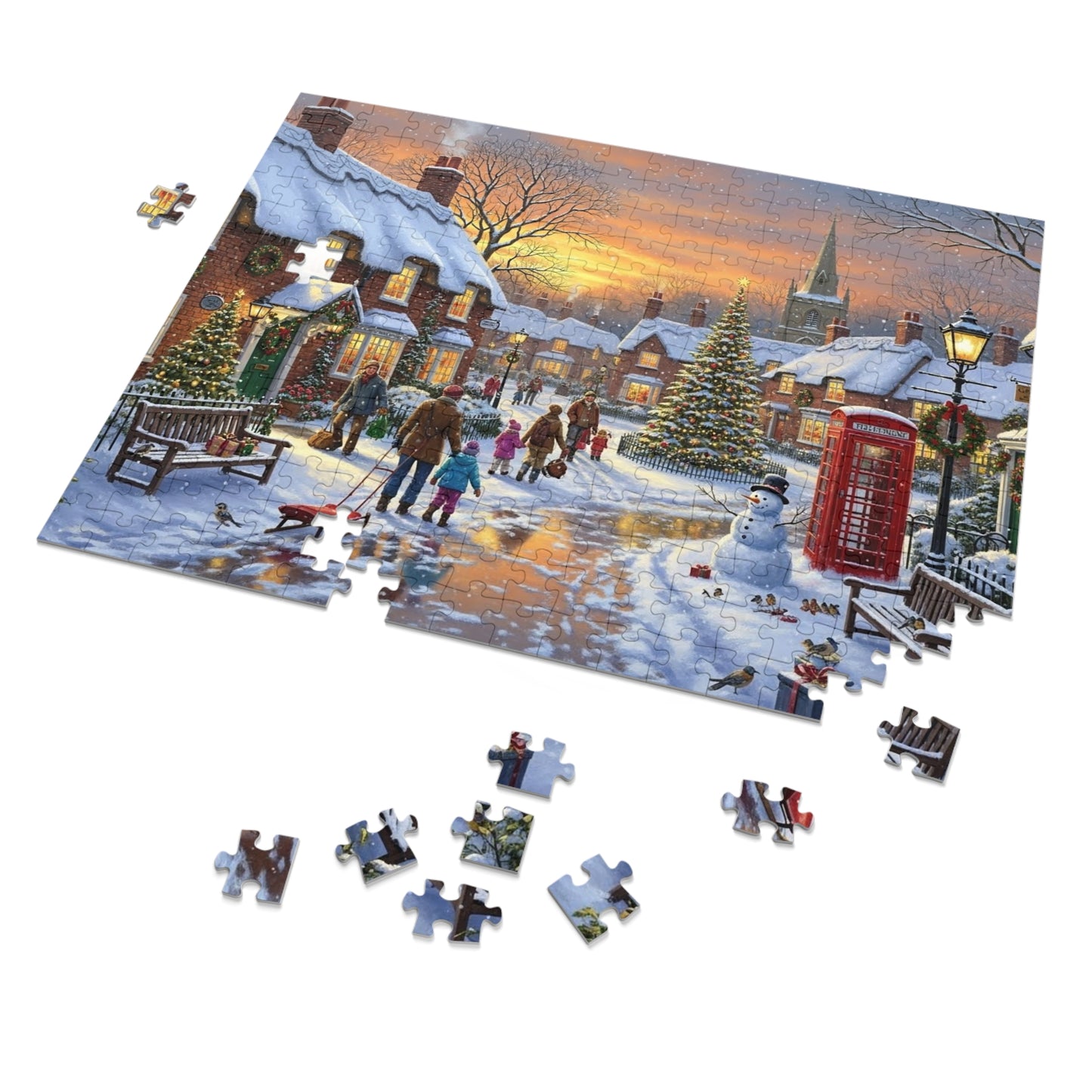 Snowy Christmas Village Jigsaw Puzzle