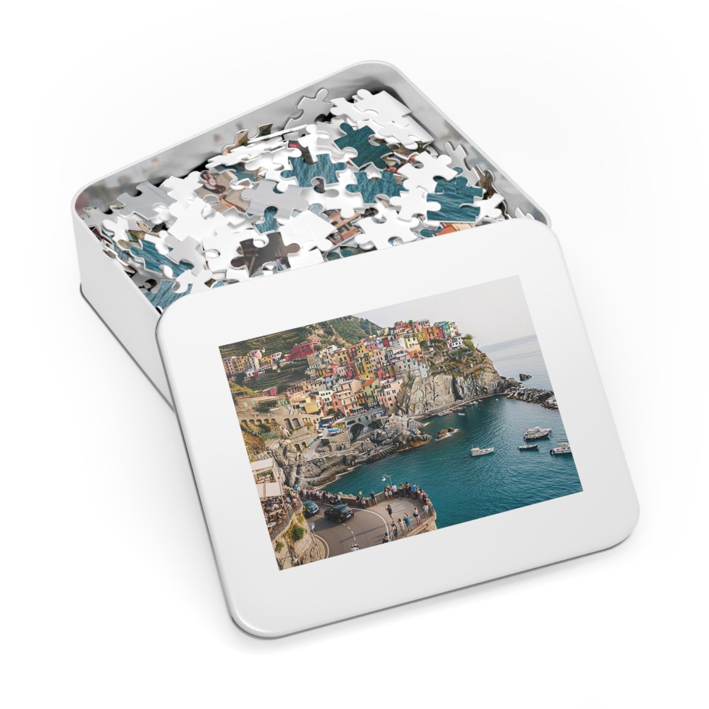 Manarola Cinque Terre Jigsaw Puzzle 🌊 Colorful Cliffside Village, Italian Riviera & Mediterranean Seaside View