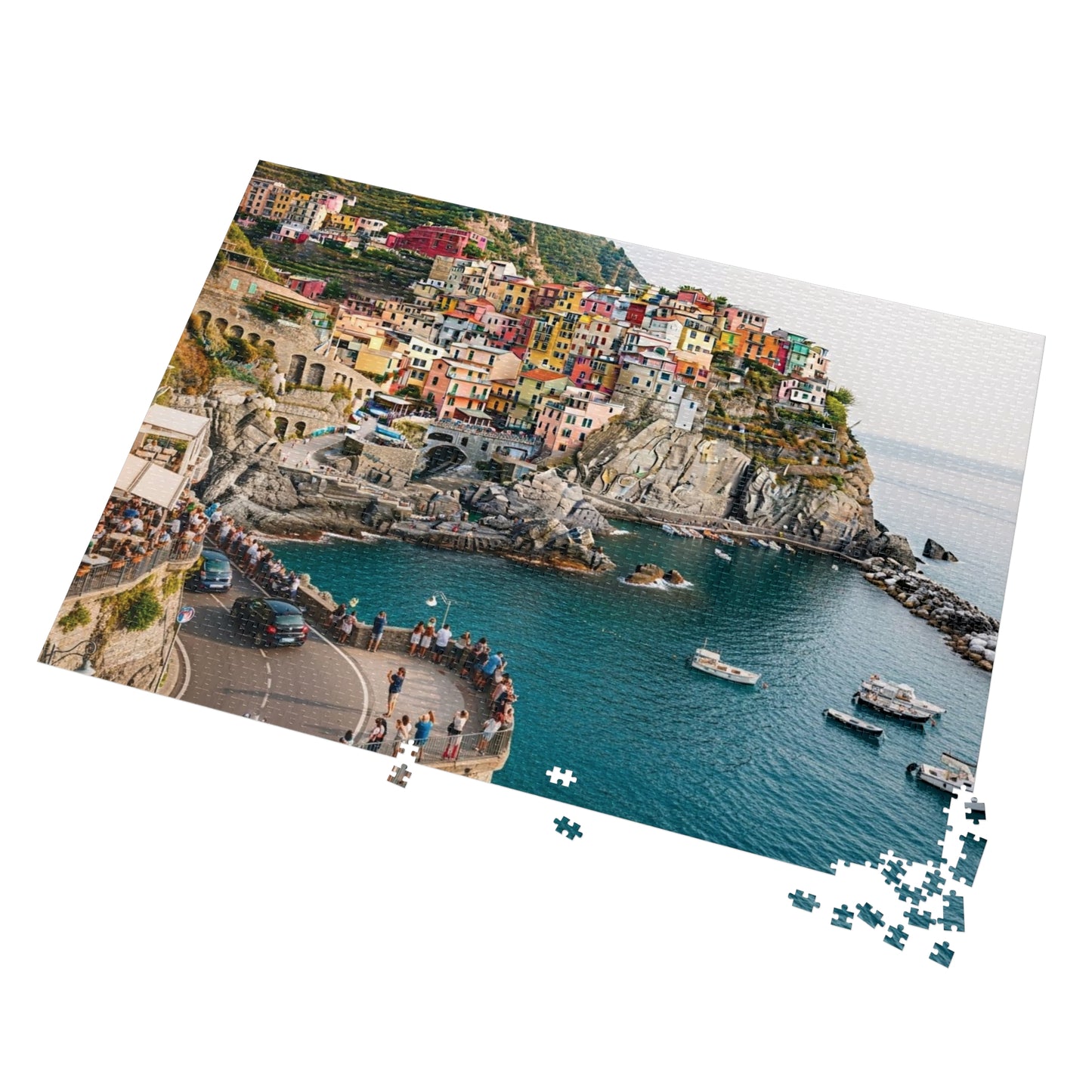 Manarola Cinque Terre Jigsaw Puzzle 🌊 Colorful Cliffside Village, Italian Riviera & Mediterranean Seaside View