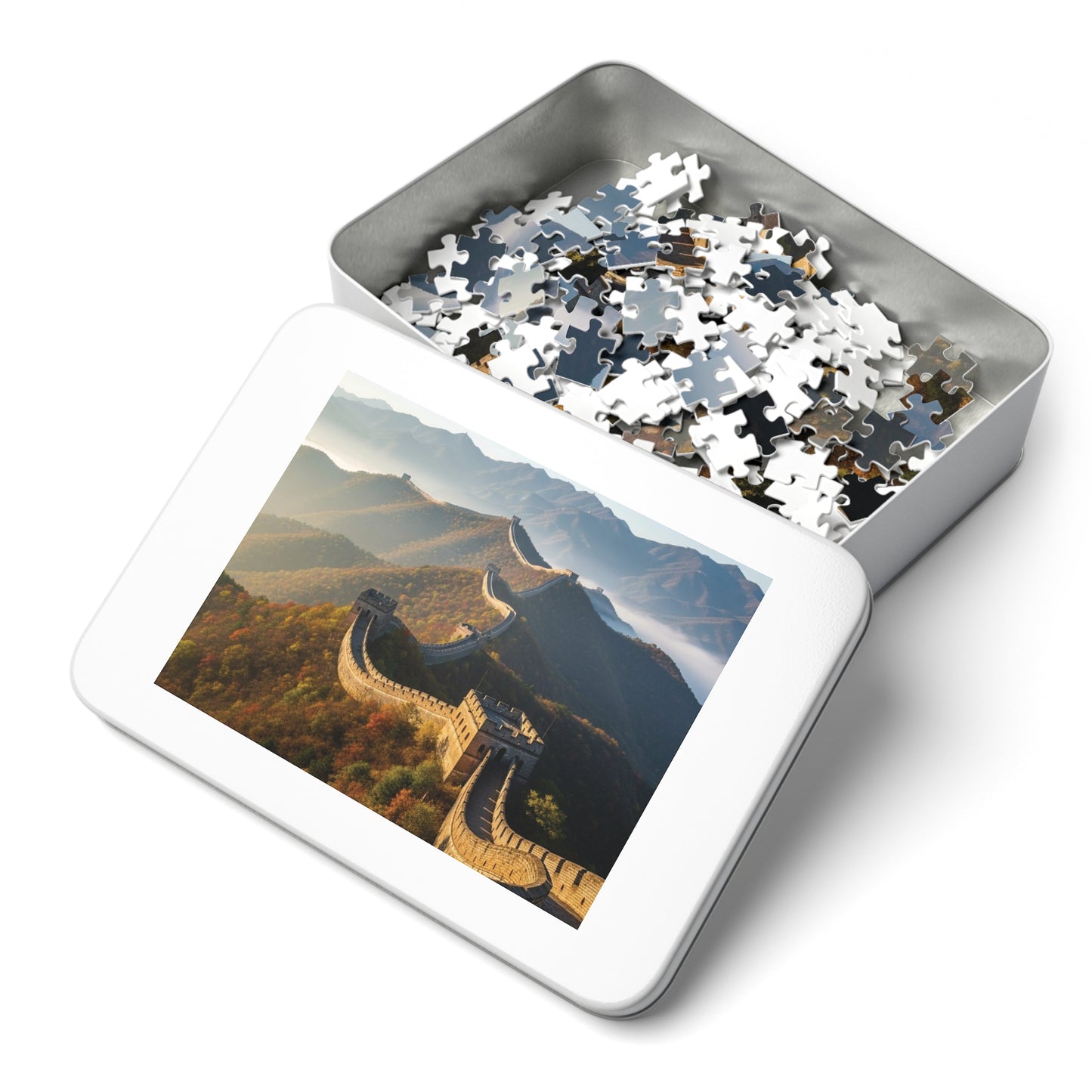 Great Wall of China Autumn Jigsaw Puzzle 🏯 Winding Stone Fortress, Mountain Ridges & Historic Wonder
