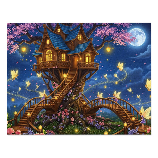 Moonlit Fairy Treehouse Jigsaw Puzzle