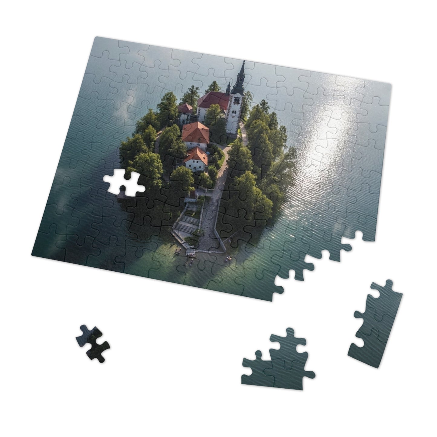Island Church Aerial Jigsaw Puzzle