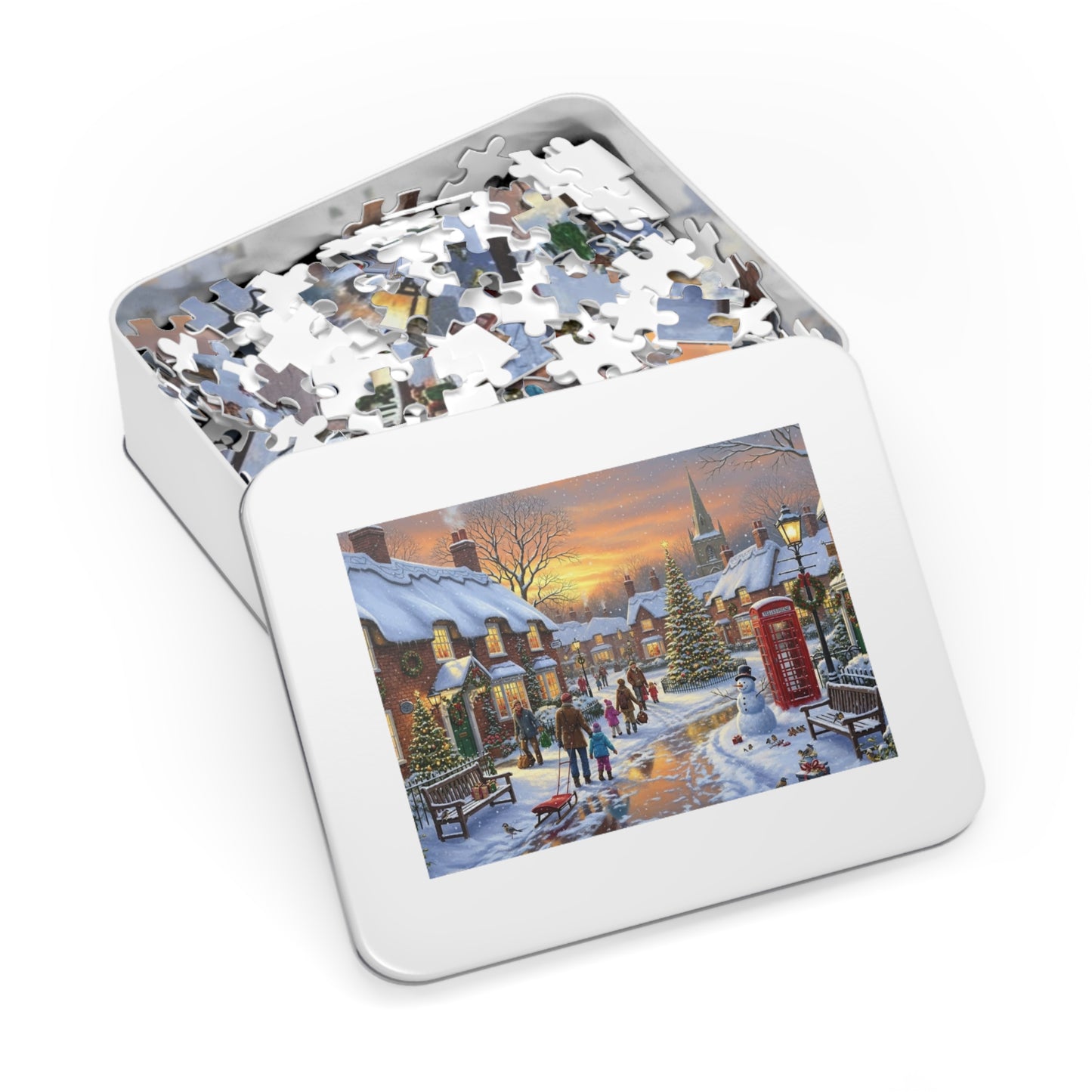 Snowy Christmas Village Jigsaw Puzzle