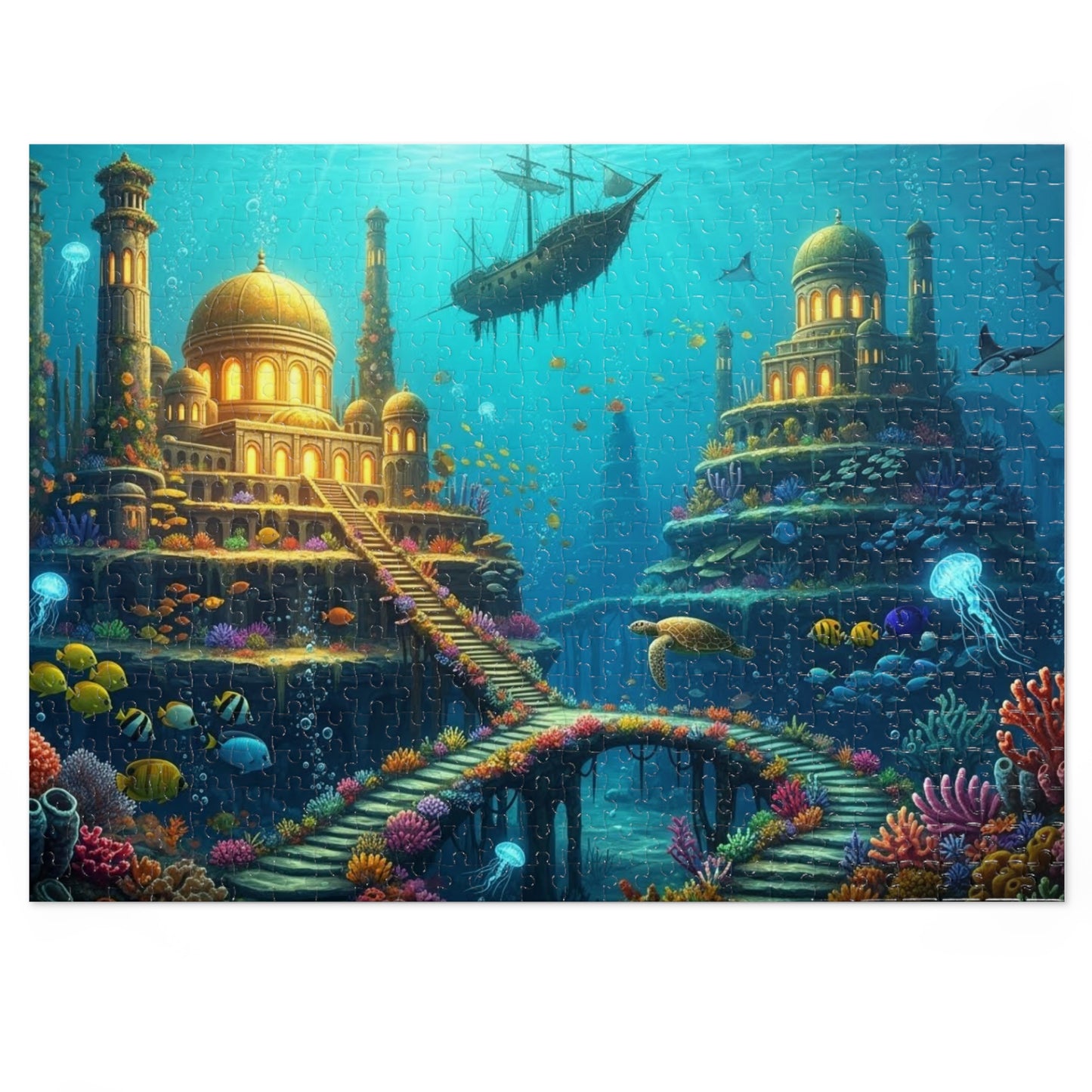 Underwater Golden City Fantasy Jigsaw Puzzle