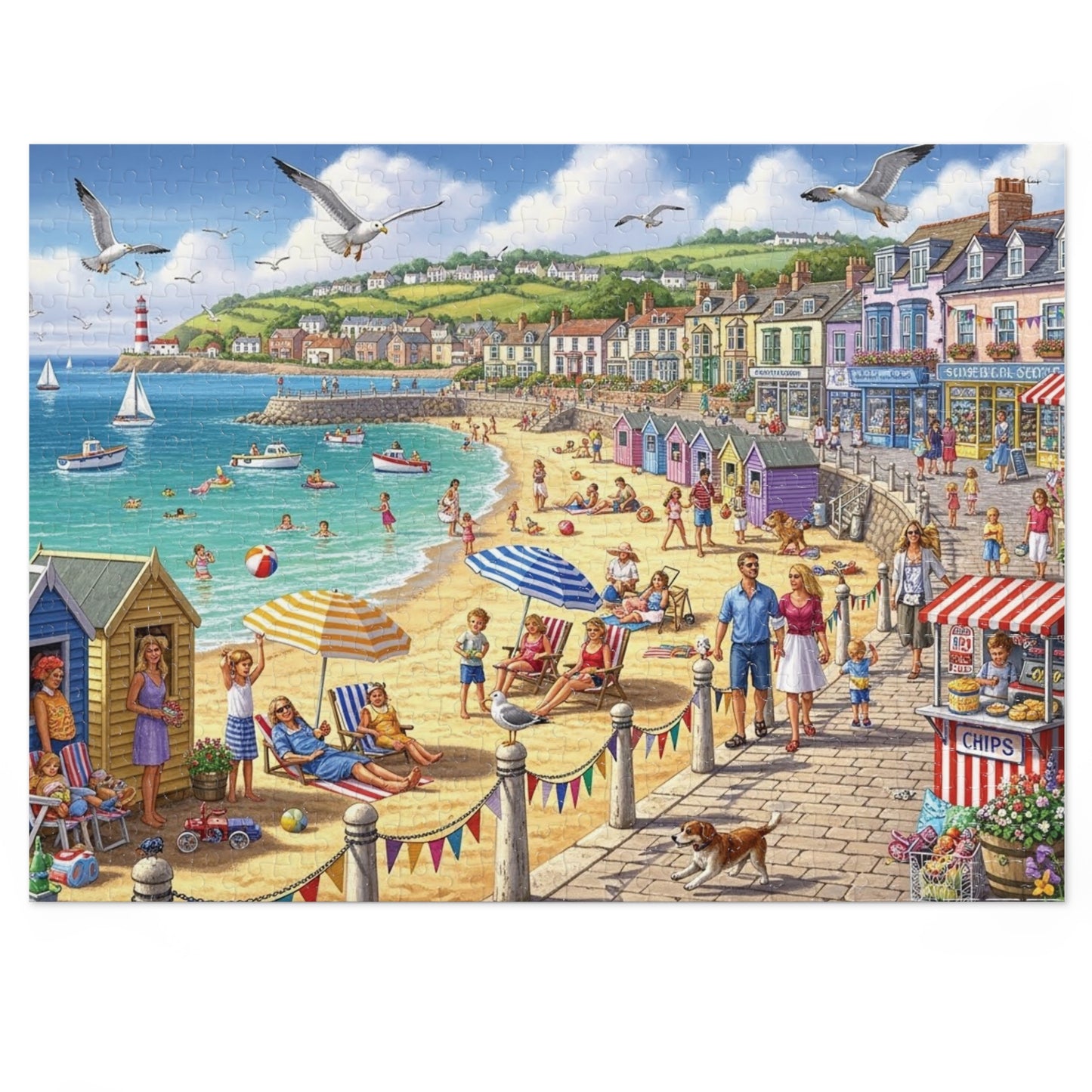 Coastal Seaside Beach Jigsaw Puzzle