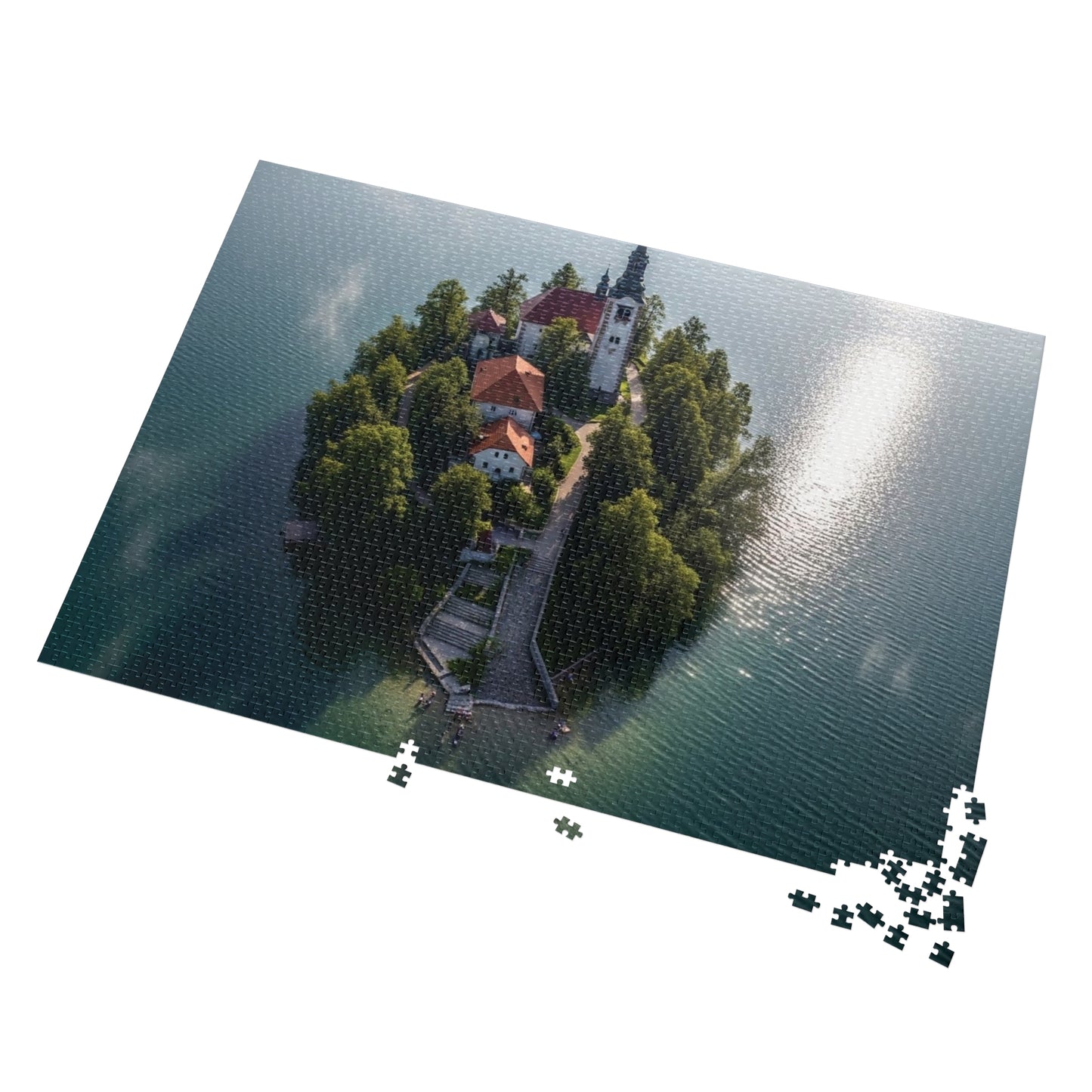 Island Church Aerial Jigsaw Puzzle