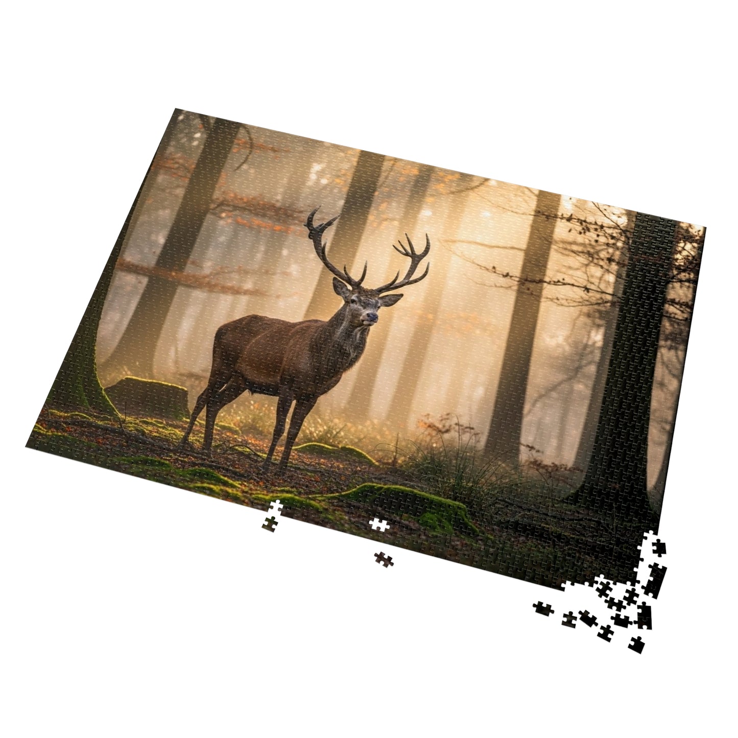Stag Forest Jigsaw Puzzle Woodland Deer Nature Wildlife Art