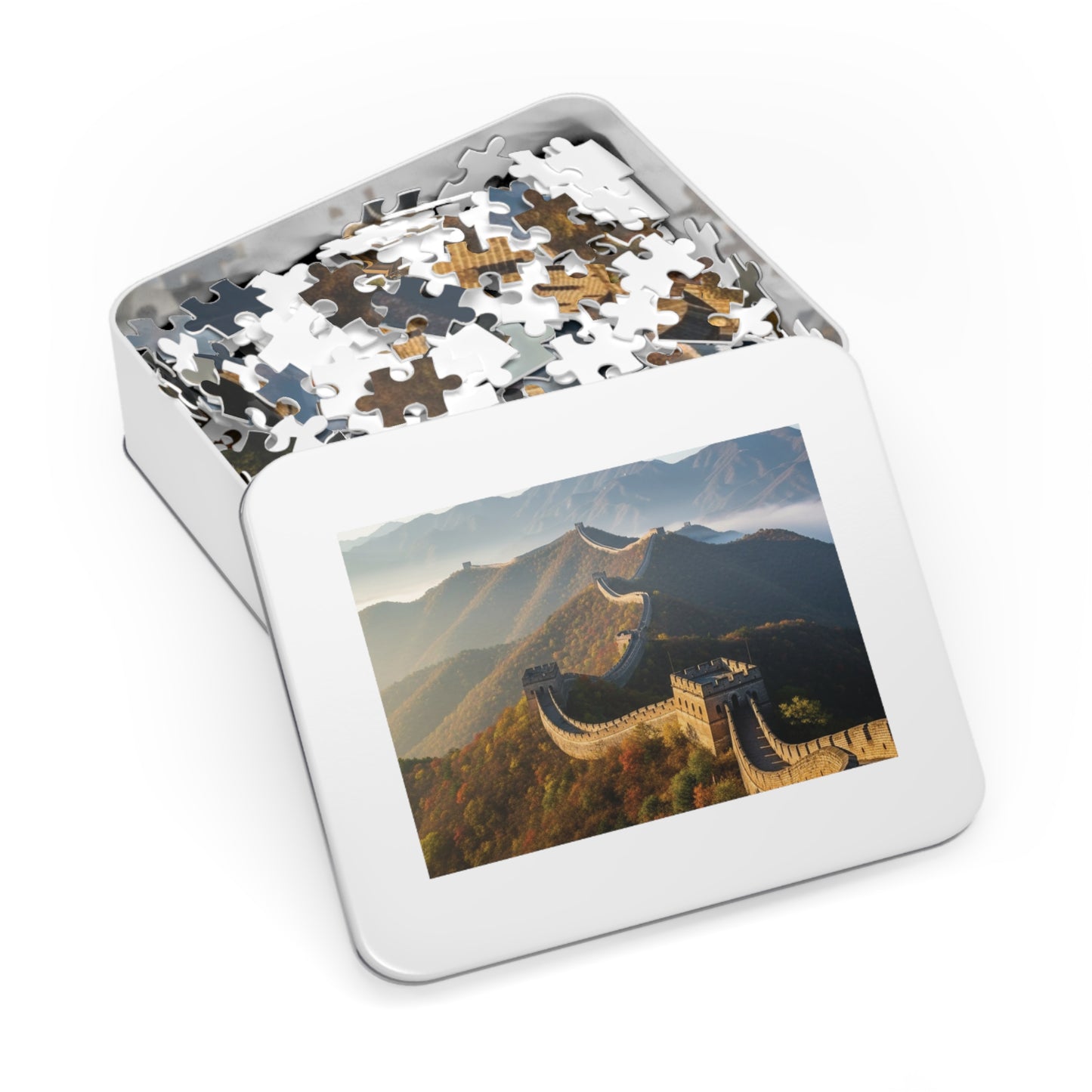 Great Wall of China Autumn Jigsaw Puzzle 🏯 Winding Stone Fortress, Mountain Ridges & Historic Wonder