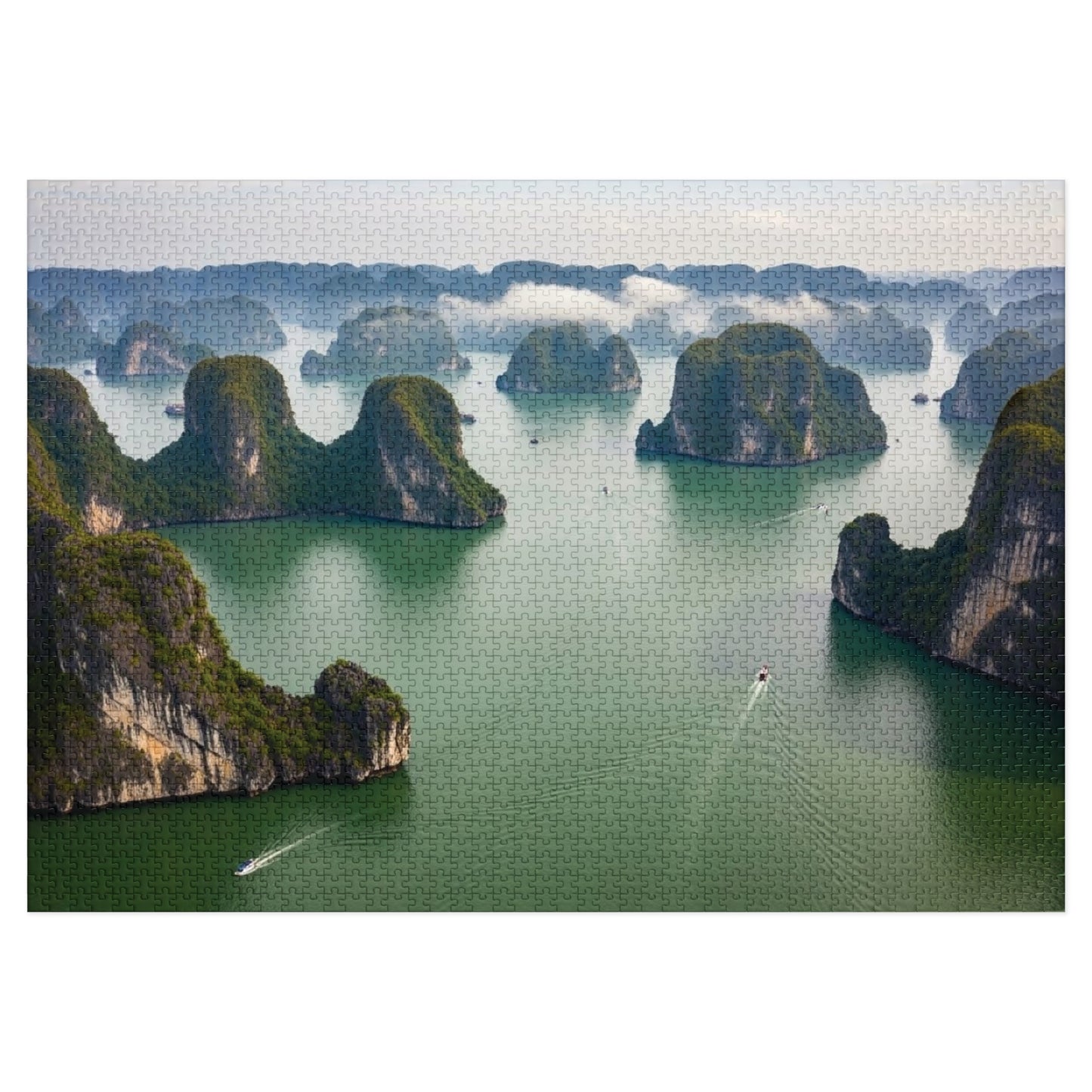 Ha Long Bay Limestone Islands Jigsaw Puzzle 🌊 Emerald Waters, Karst Cliffs & Iconic Vietnam Seascape