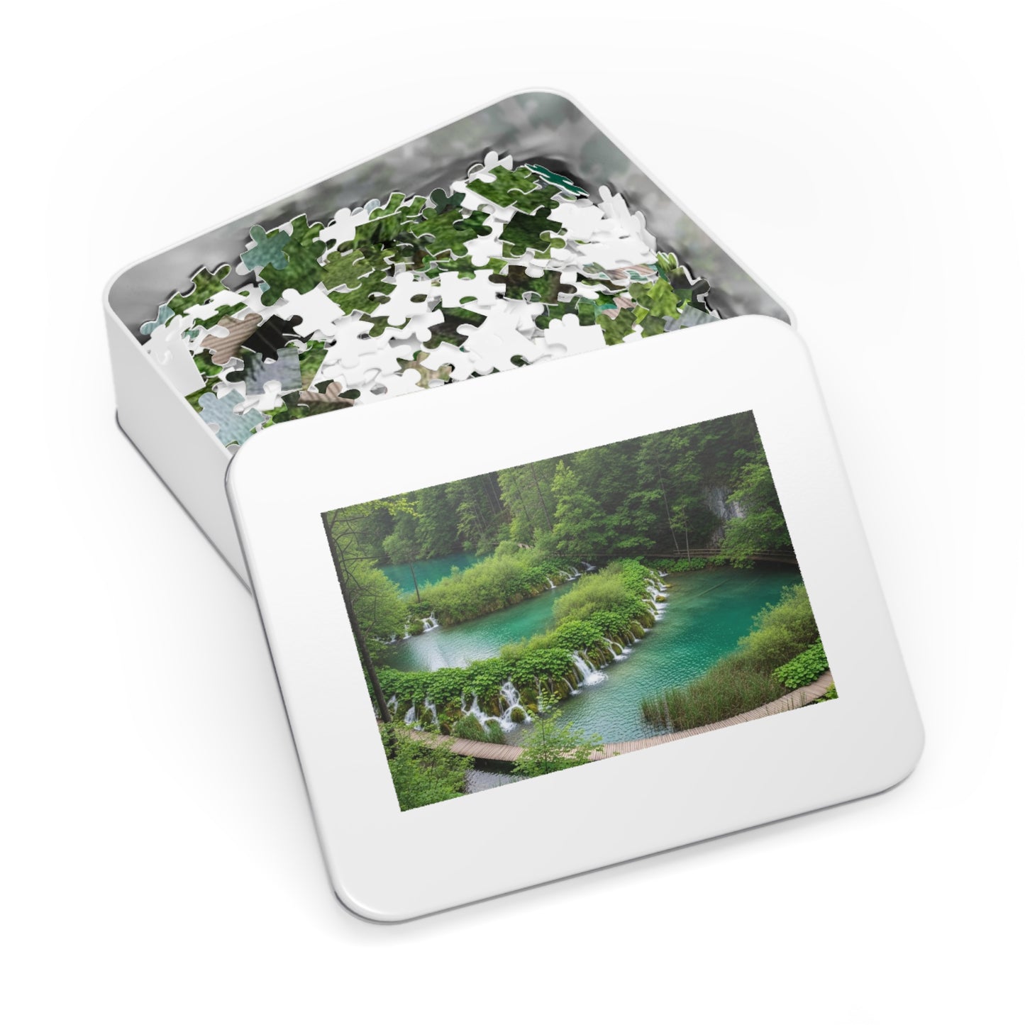 Plitvice Lakes National Park Jigsaw Puzzle 🌿 Emerald Waterfalls, Wooden Walkways & Croatian Nature Wonder