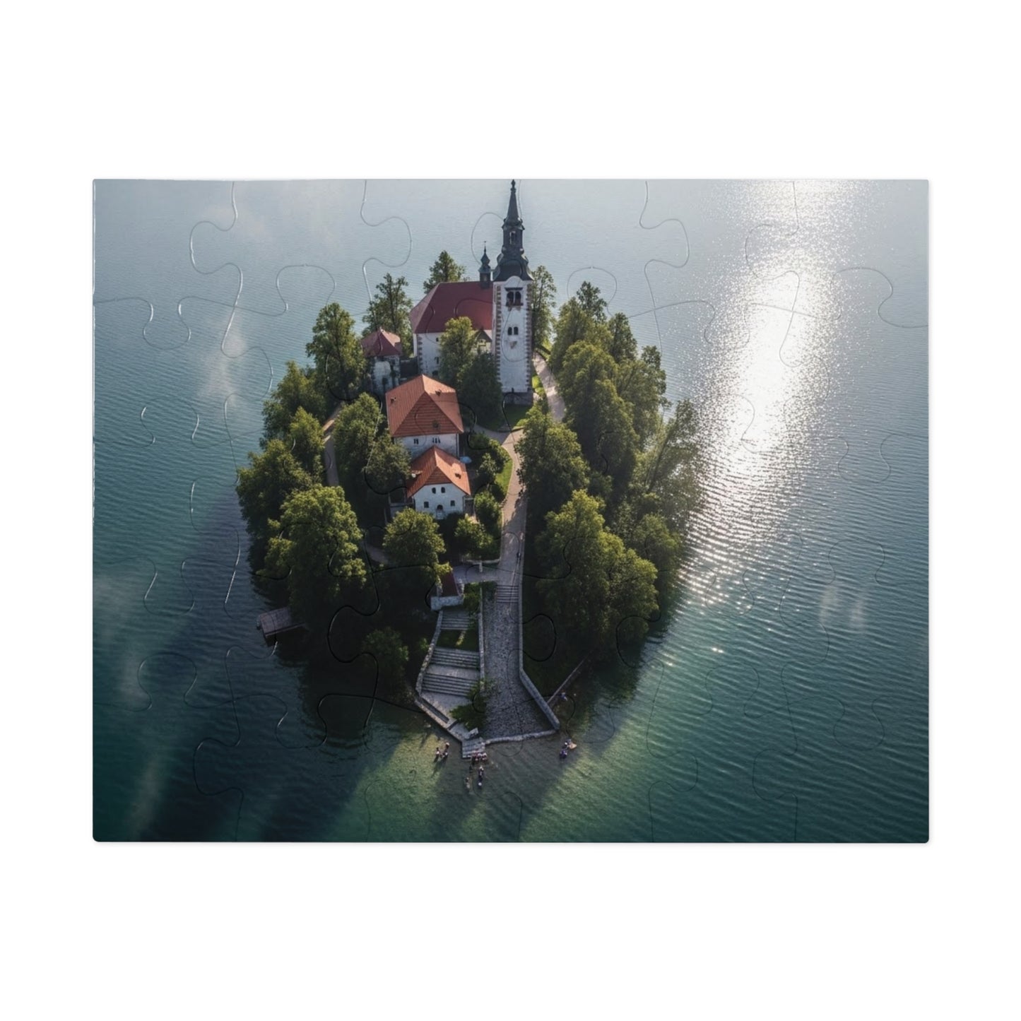 Island Church Aerial Jigsaw Puzzle