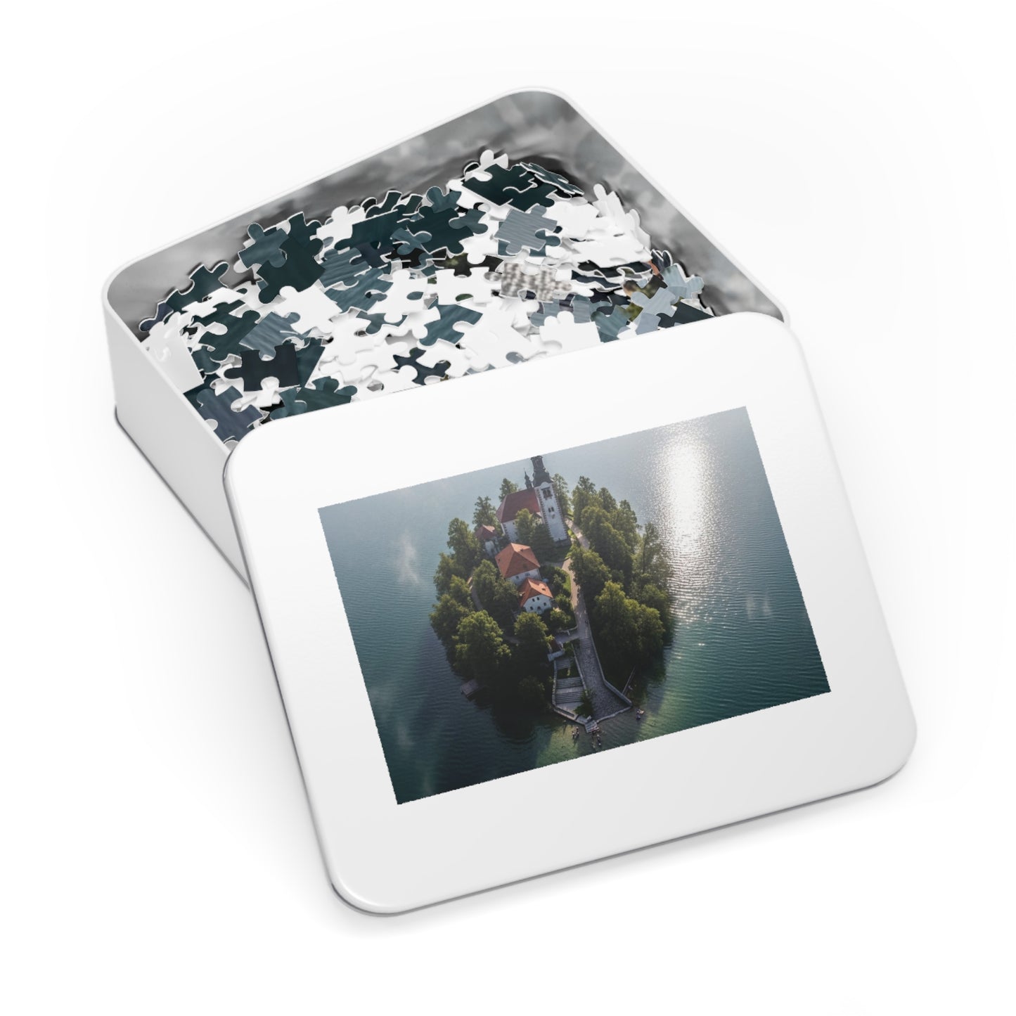 Island Church Aerial Jigsaw Puzzle