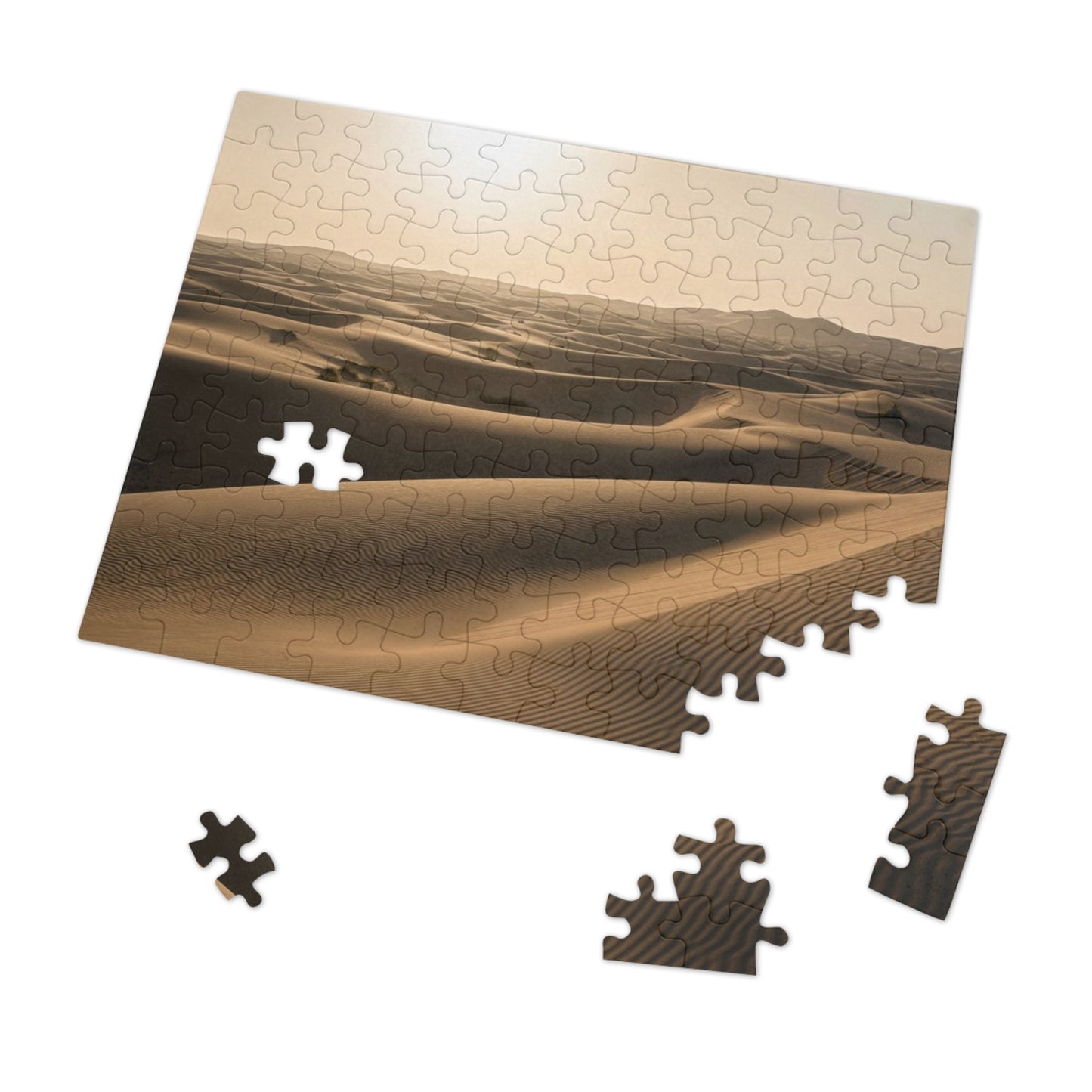 Desert Dunes Jigsaw Puzzle ☀️ Endless Sand Waves, Sunlit Horizons & Serene Minimal Landscape