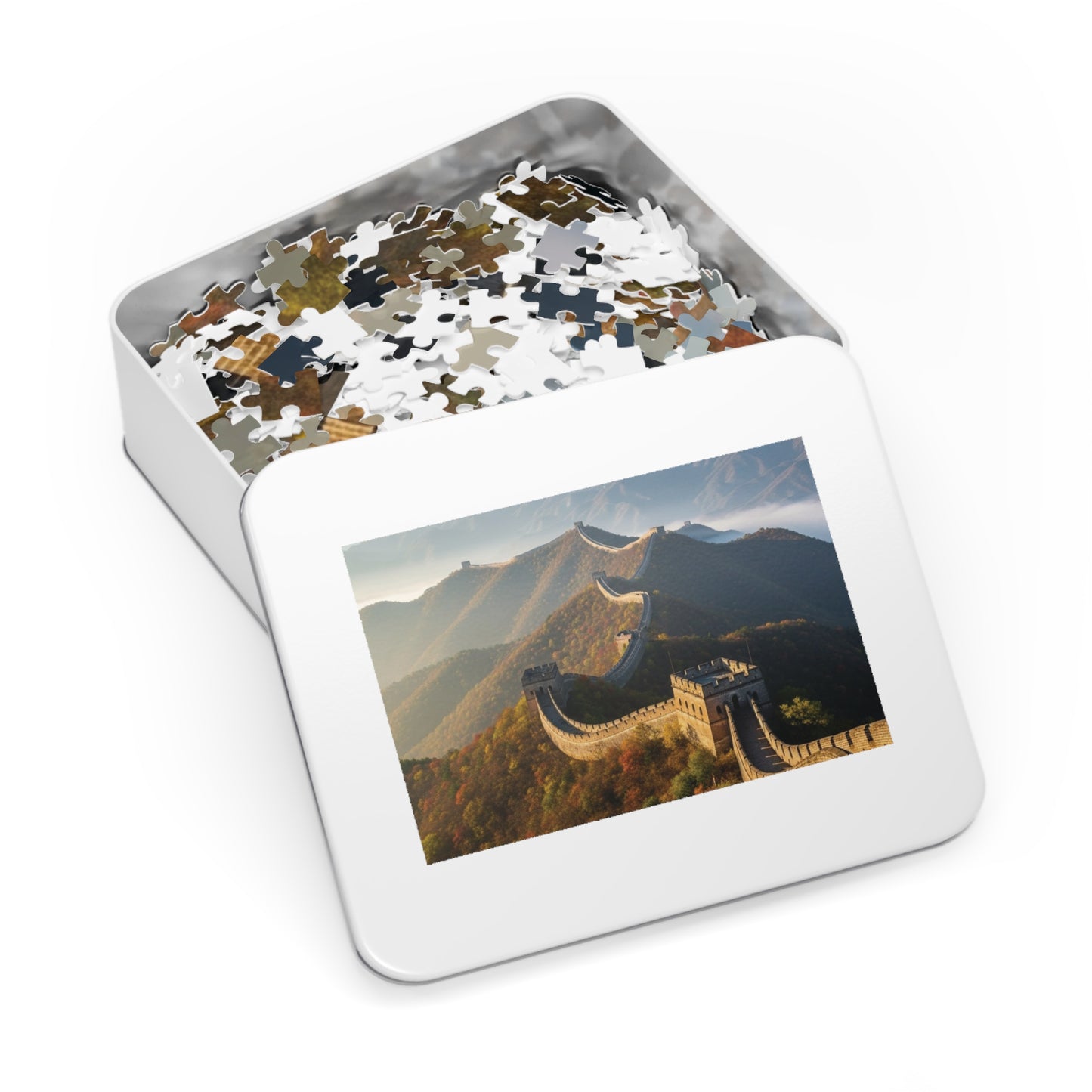 Great Wall of China Autumn Jigsaw Puzzle 🏯 Winding Stone Fortress, Mountain Ridges & Historic Wonder