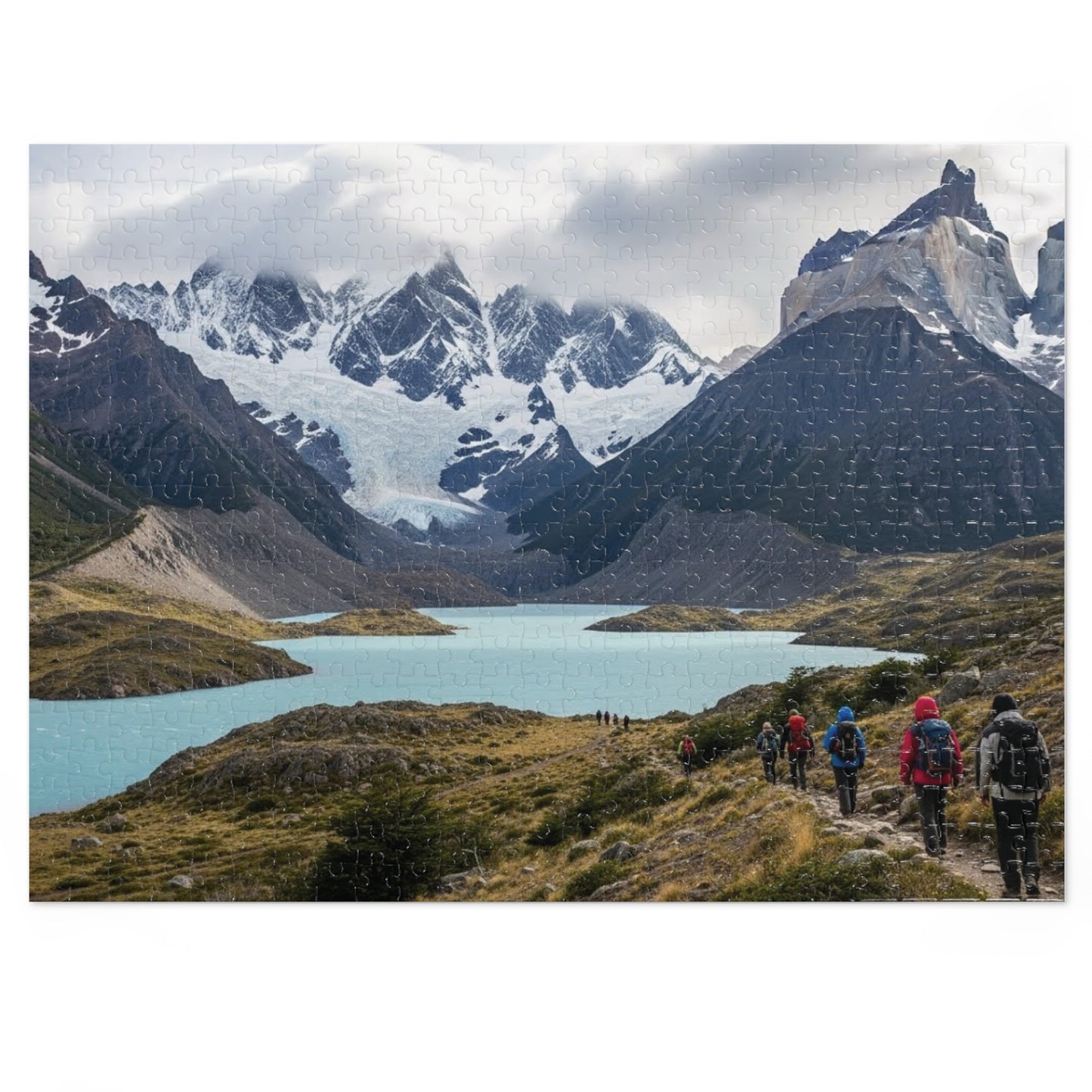 Patagonia Jigsaw Puzzle 🏔️ Turquoise Glacial Lake, Cuernos Peaks & Epic Hiking Landscape