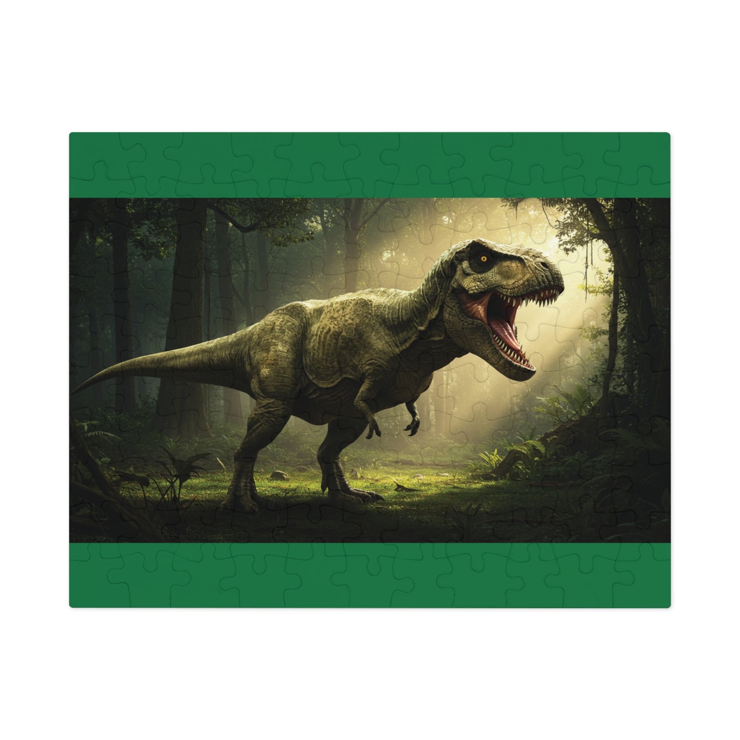 30, 110, 252, 500 T-Rex in Primeval Forest, Jurassic Giant Puzzle, Realistic T-Rex Dinosaur Puzzle, Jungle King T-Rex Puzzle, Savage T-Rex Puzzle, Dinosaur Era Puzzle, Tyrant Lizard King Puzzle, Epic Jungle Puzzle, Dino World Puzzle
