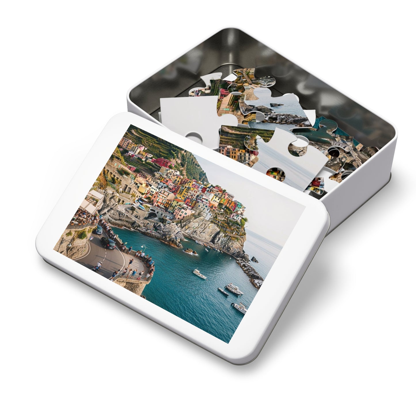 Manarola Cinque Terre Jigsaw Puzzle 🌊 Colorful Cliffside Village, Italian Riviera & Mediterranean Seaside View
