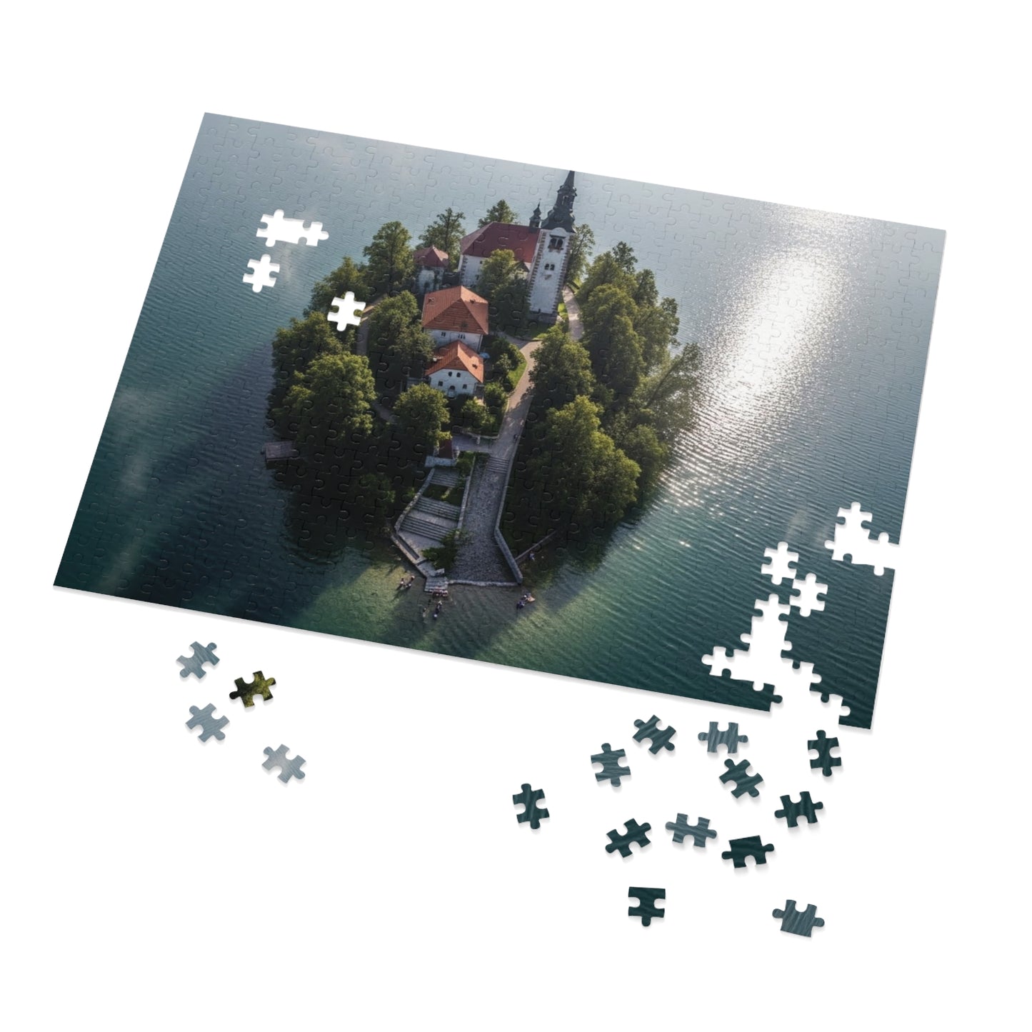 Island Church Aerial Jigsaw Puzzle