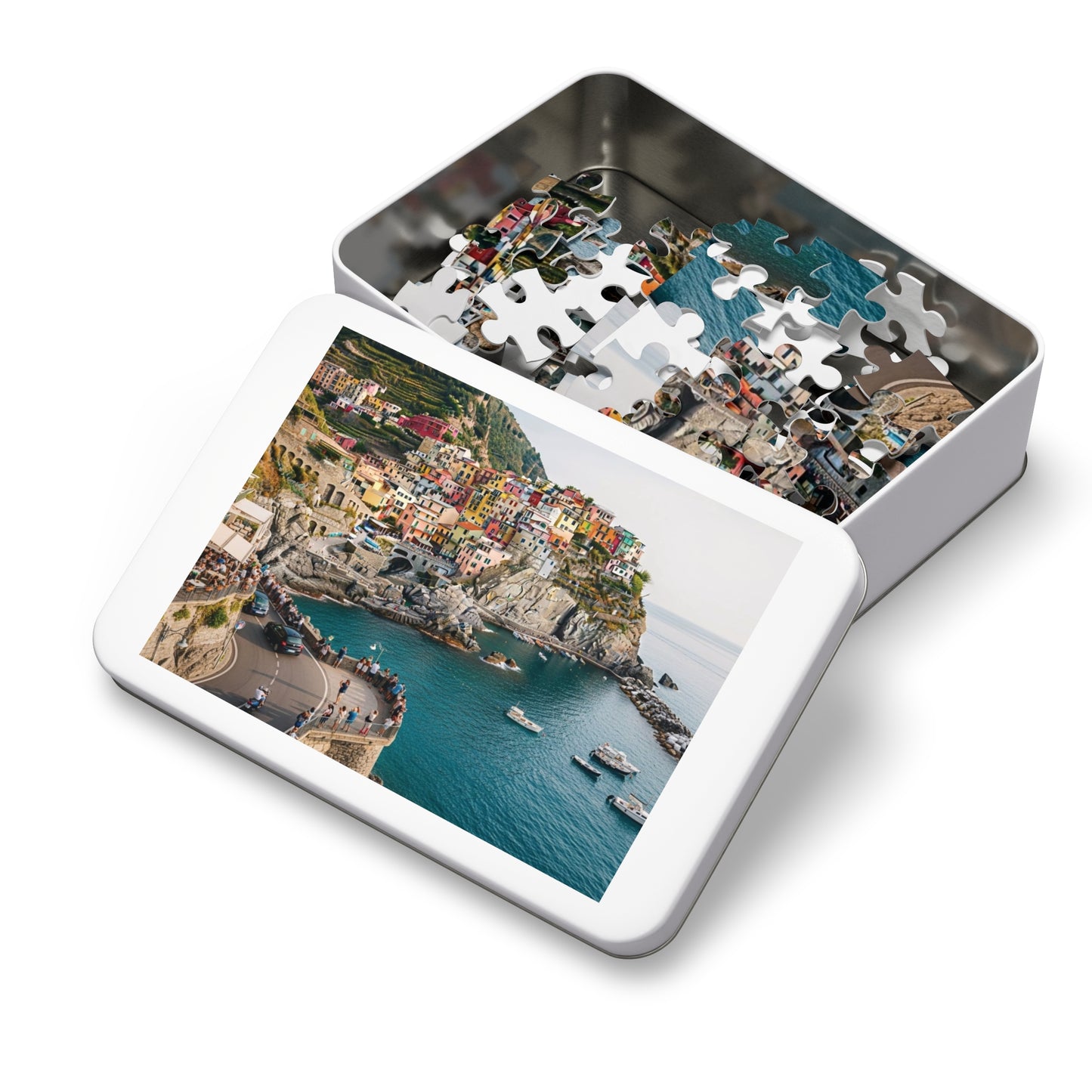 Manarola Cinque Terre Jigsaw Puzzle 🌊 Colorful Cliffside Village, Italian Riviera & Mediterranean Seaside View