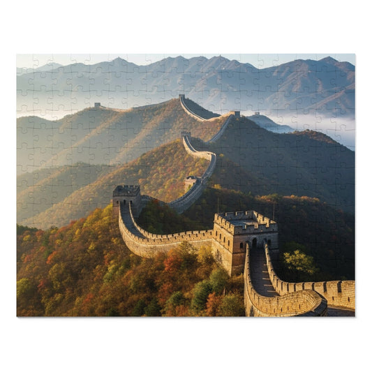 Great Wall of China Autumn Jigsaw Puzzle 🏯 Winding Stone Fortress, Mountain Ridges & Historic Wonder