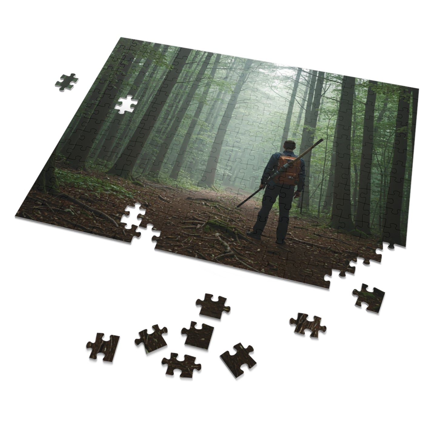 110, 252, 500, 1000, 2000 Forest Adventure Jigsaw Puzzle with Tin, Deep Forest Hike Puzzle – Explorer, Foggy Forest Trail Puzzle, Into the Forest, Explorer’s Path, Forest Silence
