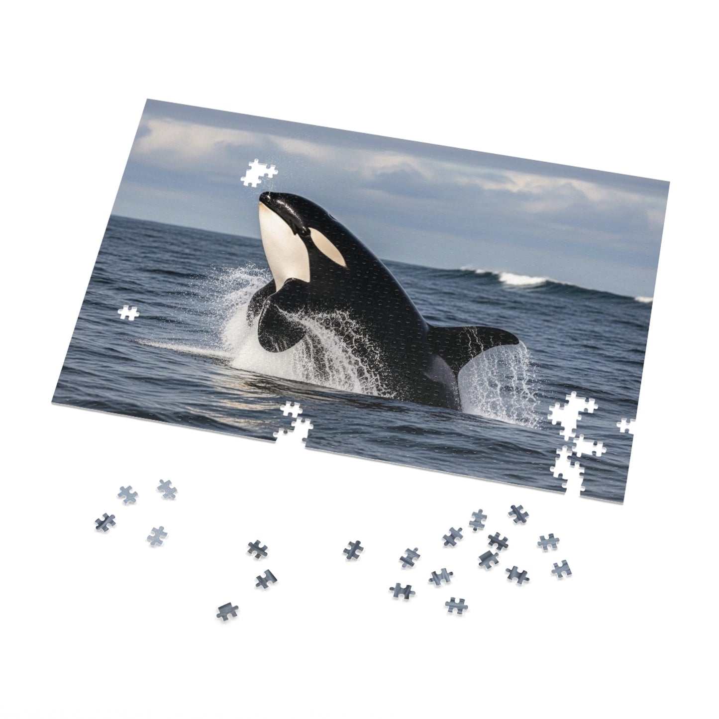 Orca Whale Jigsaw Puzzle — 500-Piece Ocean Puzzle with Tin Gift Box