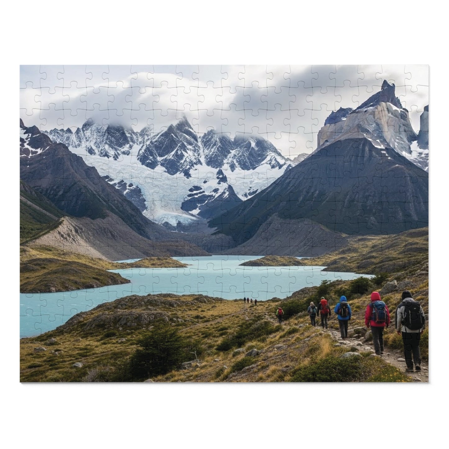 Patagonia Jigsaw Puzzle 🏔️ Turquoise Glacial Lake, Cuernos Peaks & Epic Hiking Landscape