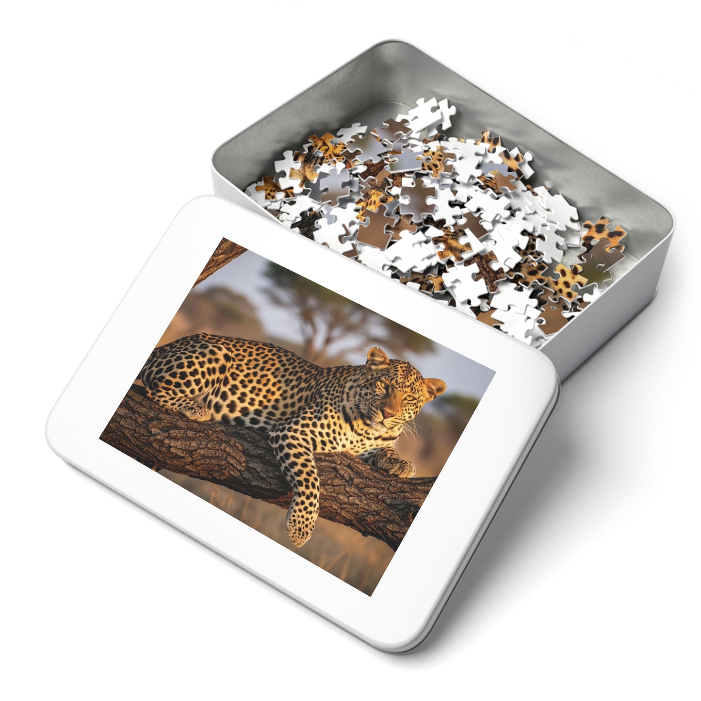 Leopard in Acacia Tree Jigsaw Puzzle
