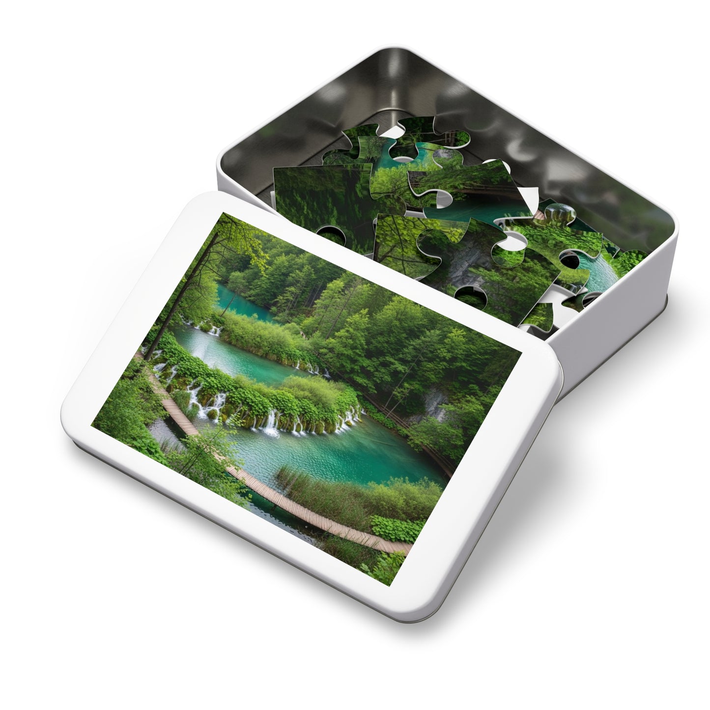 Plitvice Lakes National Park Jigsaw Puzzle 🌿 Emerald Waterfalls, Wooden Walkways & Croatian Nature Wonder