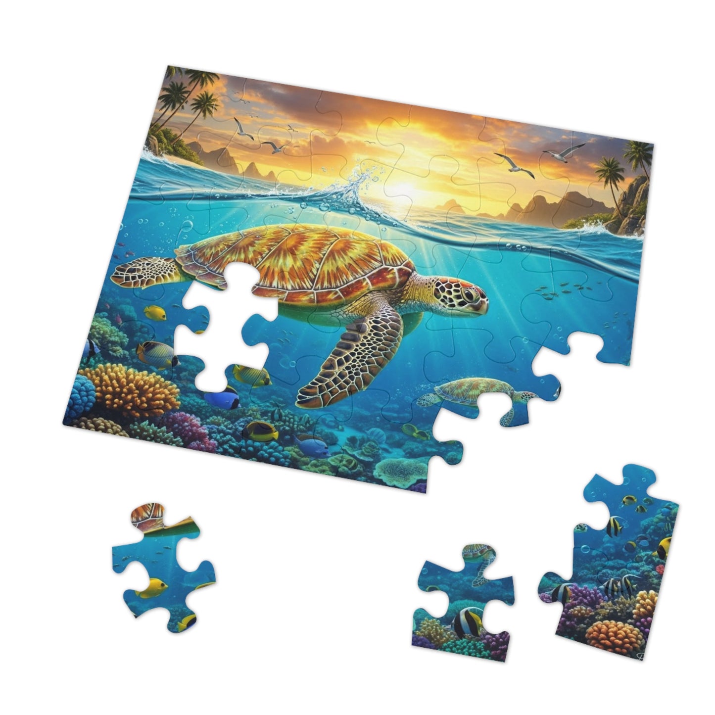 Tropical Sea Turtle Reef Puzzle